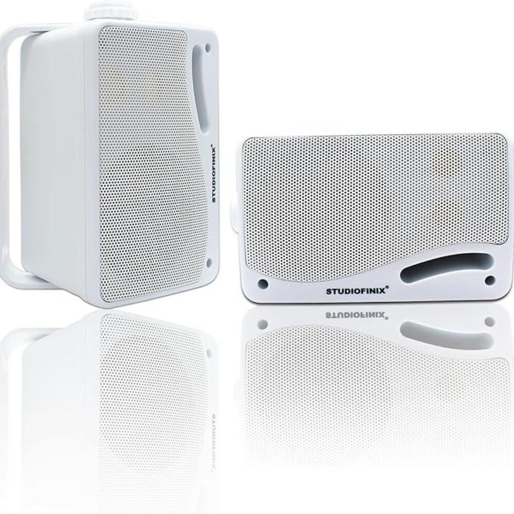 NIB Waterproof Passive Outdoor Speakers Wired Waterproof -3.5 Inch- BLACK
